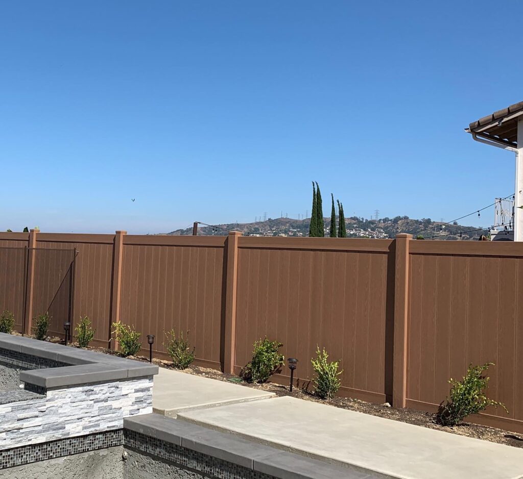 Durable Brown Vinyl Fencing